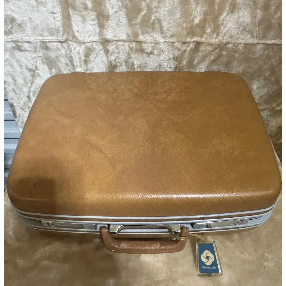 Vintage Samsonite Hard Shell Luggage Profile Spicewood Suitcase orig box no key